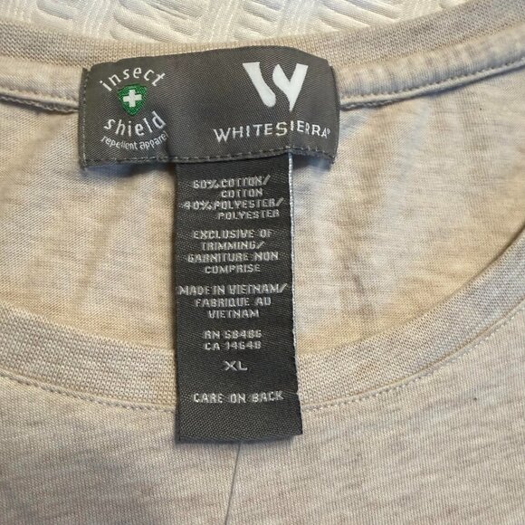 White Sierra Insect Shield Shirt, Women's Size XL - Picture 2 of 3